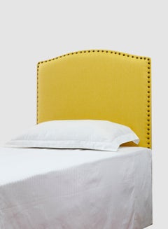 Buy Fabric Headboard For Single Size Bed - Warsaw Collection - Modern Home - Install Attach To Wall - Yellow 90*70*6cm in Saudi Arabia