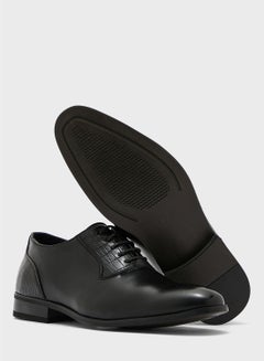 Buy Burnished Classic Formal Lace-Ups Black in UAE