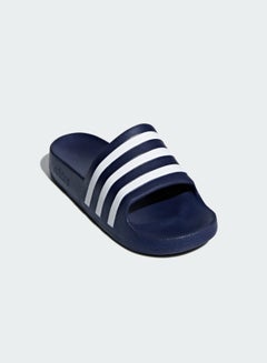 Buy Adilette Aqua Slides Dark Blue/Cloud White in UAE