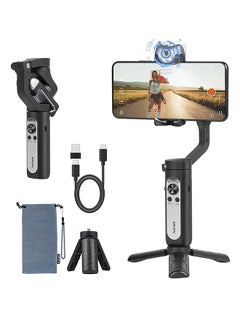 Buy 2800.0 mAh 3-Axis Handheld Professional Video Stabilizer with Grip Black in UAE