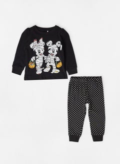 Buy Baby/Kids Graphic Pyjama Set Black in Saudi Arabia