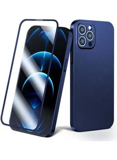 Buy Joyroom Jr-Bp935 360 Full Case Front And Back Cover iphone 13 + Screen Protector Blue Black in Egypt