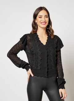 Buy Kila Knit Cardigan Black in UAE