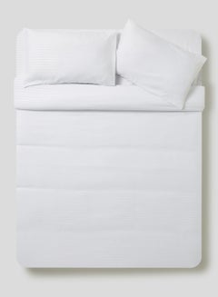 Buy 4-Pieces Essential Bed Set Microfiber White 220x240cm in UAE