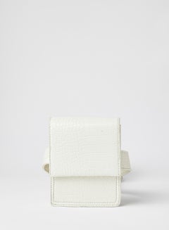 Buy Faux Leather Crossbody Bag White in UAE