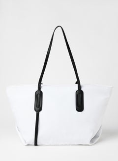 Buy Faux Leather Strap Bag White in UAE