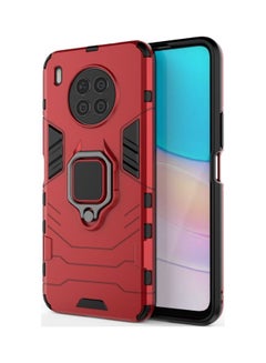 اشتري Protective Case Cover With Finger Ring For Huawei Nova 8i Red في السعودية