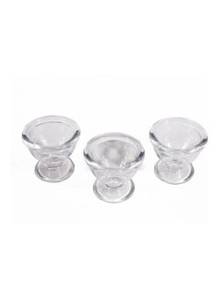 Buy 3-Piece Cocoon Egg Cup Set Clear 5cm in UAE
