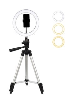 Buy Ring Light With Mobile Stabilizer And Tripod Black/Silver in Saudi Arabia