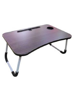 Buy Detachable Folding Table On Bed Brown/Silver 35 x 40 x 60cm in Saudi Arabia