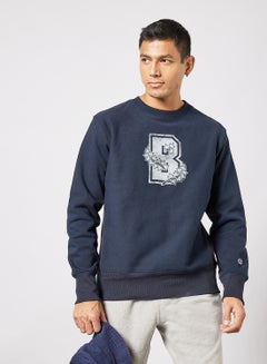 Buy College Reverse Weave Sweatshirt Black in UAE