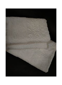 Buy Towels Set 3 Pieces Off White 1/70*140 2/50*100cm in Egypt