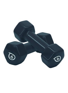 Buy Sparnod Fitness SDV-6_PAIR Anti-Slip And Anti-Roll Hex Vinyl Dumbbells For Workout, Exercise & Fitness 2x6kg in UAE