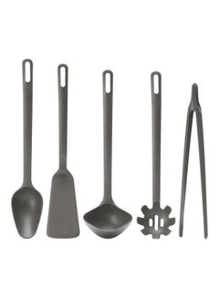 اشتري Unique 5-Piece Kitchen Utensil Set Grey 13cm في مصر