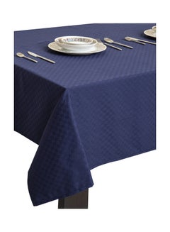 Buy Dobby Jacquard Table Cover Navy 140x220cm in UAE