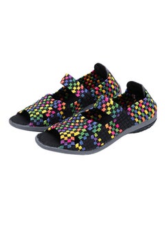 Buy Hand Woven Comfort Shoes Black/Purple/Yellow in UAE