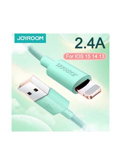 Buy Fast Charging Cable For Apple iPhone 2m Green in UAE