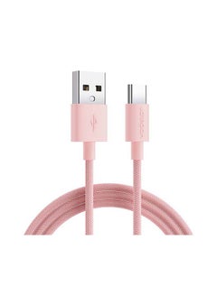 Buy Fast Charging Data Cable For Type-C 2 Meter Pink in Saudi Arabia
