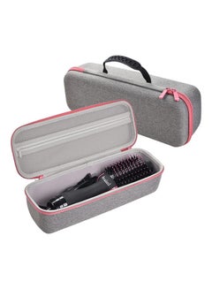 Buy Electric Professional Hot Air Straight Curling Hair Dryer Comb Black/Pink 34x7.5x5.5cm in Saudi Arabia