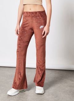 اشتري Air Velour Mid Rise Pants Brown في السعودية