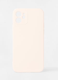 Buy IPhone 12 Silicone Phone Case Light Pink in UAE