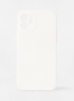 Buy IPhone 12 Silicone Phone Case White in UAE
