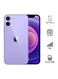 Buy iPhone 12 Dual Sim 256GB Purple 5G in UAE