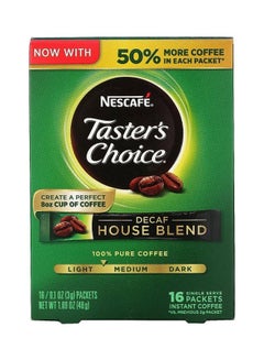 Buy 16-Packets Decaf House Blend Taster's Choice Coffee 48grams in UAE