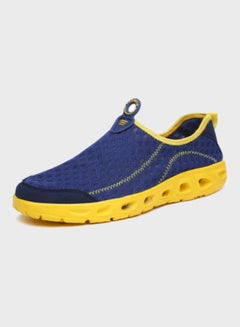 Buy Slip-On Training Shoes Blue/Yellow in UAE