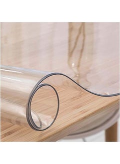 Buy Rectangular Table Protector Wipeable Table Cover Transparent 100 x 140 x 0.2cm in Saudi Arabia