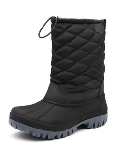 Buy Waterproof Medium Tube Casual Boots Black in UAE