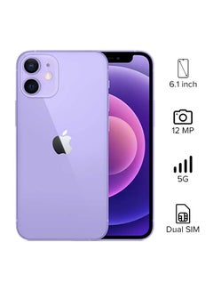 Buy iPhone 12 Dual Sim 64GB Purple 5G in UAE