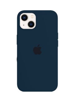 Buy Protective Soft Silicone Case Cover for iPhone 13 Dark Cobalt Blue in UAE