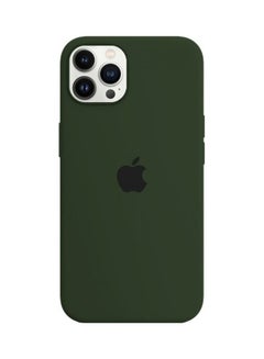 Buy Protective Soft Silicone Case Cover for iPhone 13 Pro Dark Green in UAE