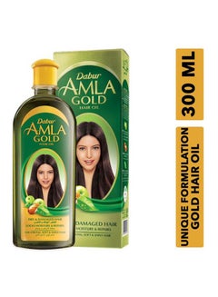 Buy Dabur Amla Gold Hair Oil | With Amla, Almond & Henna | For Dry, Damaged & Chemically Treated Hair - 270.0ml in Saudi Arabia