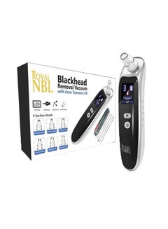 Buy Blackhead Remover Vacuum Facial Pore Cleaner  3 Speed Levels With Acne Tweezer Kit Black 15cm in UAE