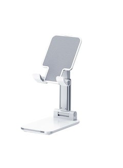 Buy Holder Phone Base For Mobile , Ipad , With Zoom In , Out Feature White in Saudi Arabia