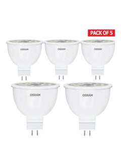 Buy 5-Piece Mr16 Spotlight 5.5W 6500Kl ,220V Gu5.3 Led Cool White in UAE