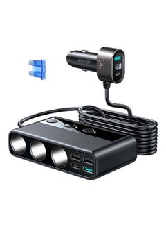 Buy 154W 3 in 1 Car Charger With 5 USB Ports 1 Type-C Cigarette Lighter in UAE