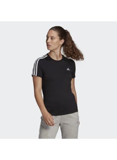 Buy 3 Stripe Shoulder Detail T-Shirt Black/White in UAE