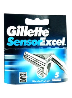 Buy Sensor Excel Men's Razor Blades, 5 Refills in UAE