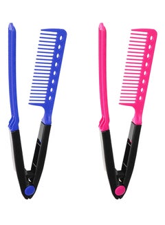 Buy Folding DIY V-Shape Hair Styling Comb Pink in UAE