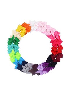 Buy 30-Piece Boutique Baby Alligator Grosgrain Ribbons Multicolour in Saudi Arabia