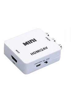 Buy Hdmi To Av Switch Hd Converter Set-Top Box White in Egypt