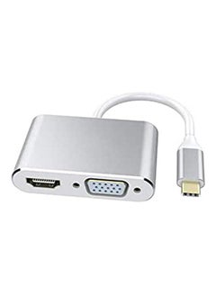 Buy Usb C To Hdmi 4K Vga Adapter Silver in Egypt