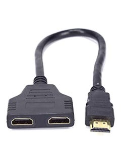 اشتري كابل محول 1 في 2 بمنفذ HDMI ذكر إلى منفذي HDMI أنثى أسود في مصر