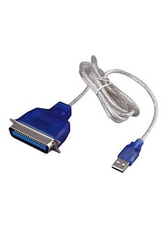 Buy Usb To Parallel Ieee 1284 36Pin 1.5 M Printer Adapter Connector Cable BLue in Saudi Arabia