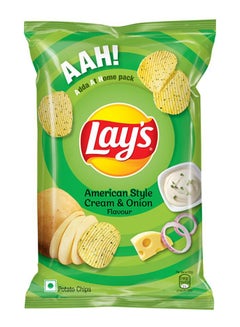 Buy American Style Cream And Onion Chips Indian Import 90grams in UAE