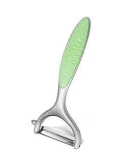 Buy Y-Shaped Peeler Luminica Series With Zinc Alloy Green/Silver 14cm in UAE