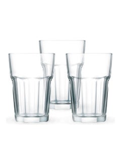 Buy 3-Piece Glass Tumbler Set Clear 30x6x14cm in UAE